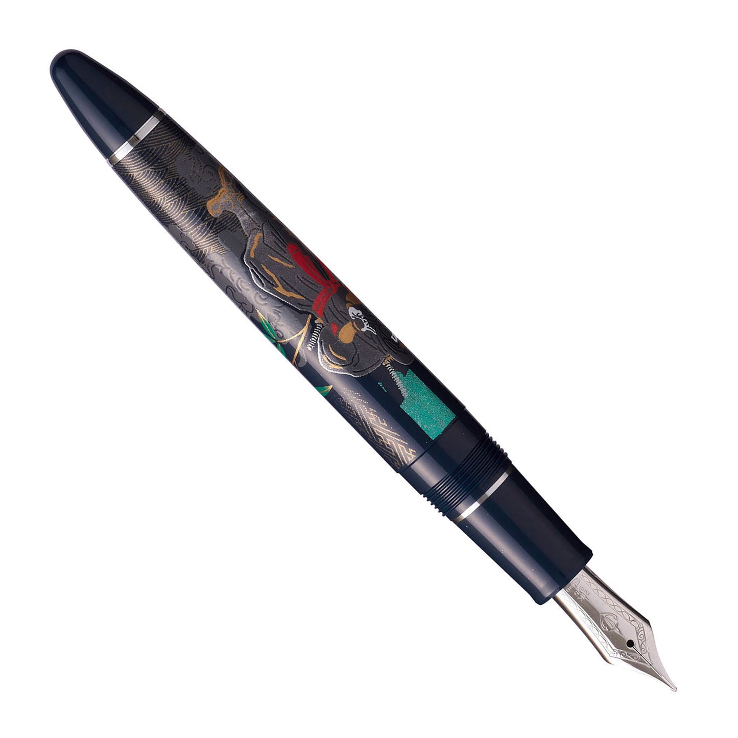 Sailor 1911 Ninja Yuubi Maki-e (In) w/Rhodium Trim Limited Edition - Fountain Pen (21K Nib)