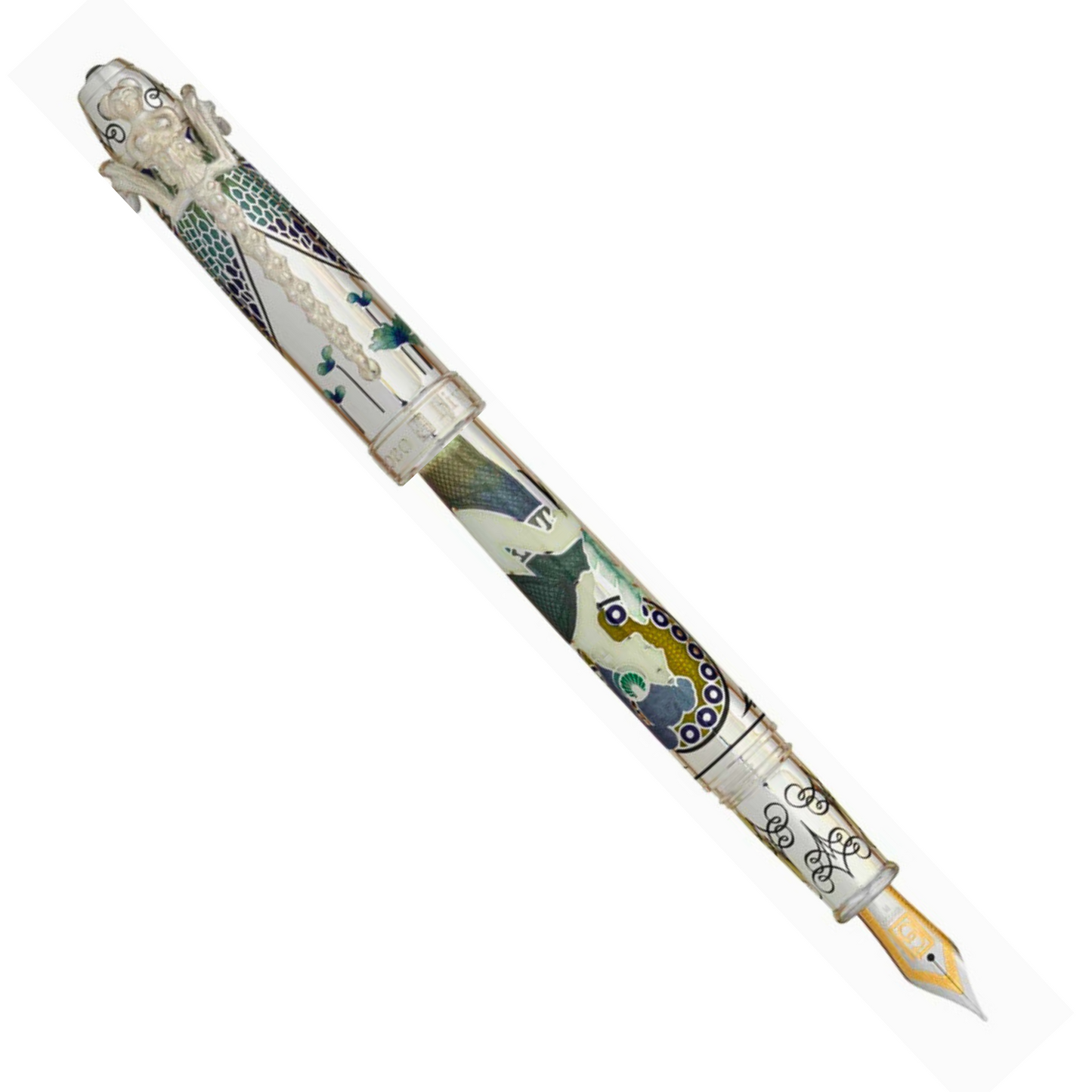 David Oscarson 25th Anniversary Slate Turqoise Fountain Pen