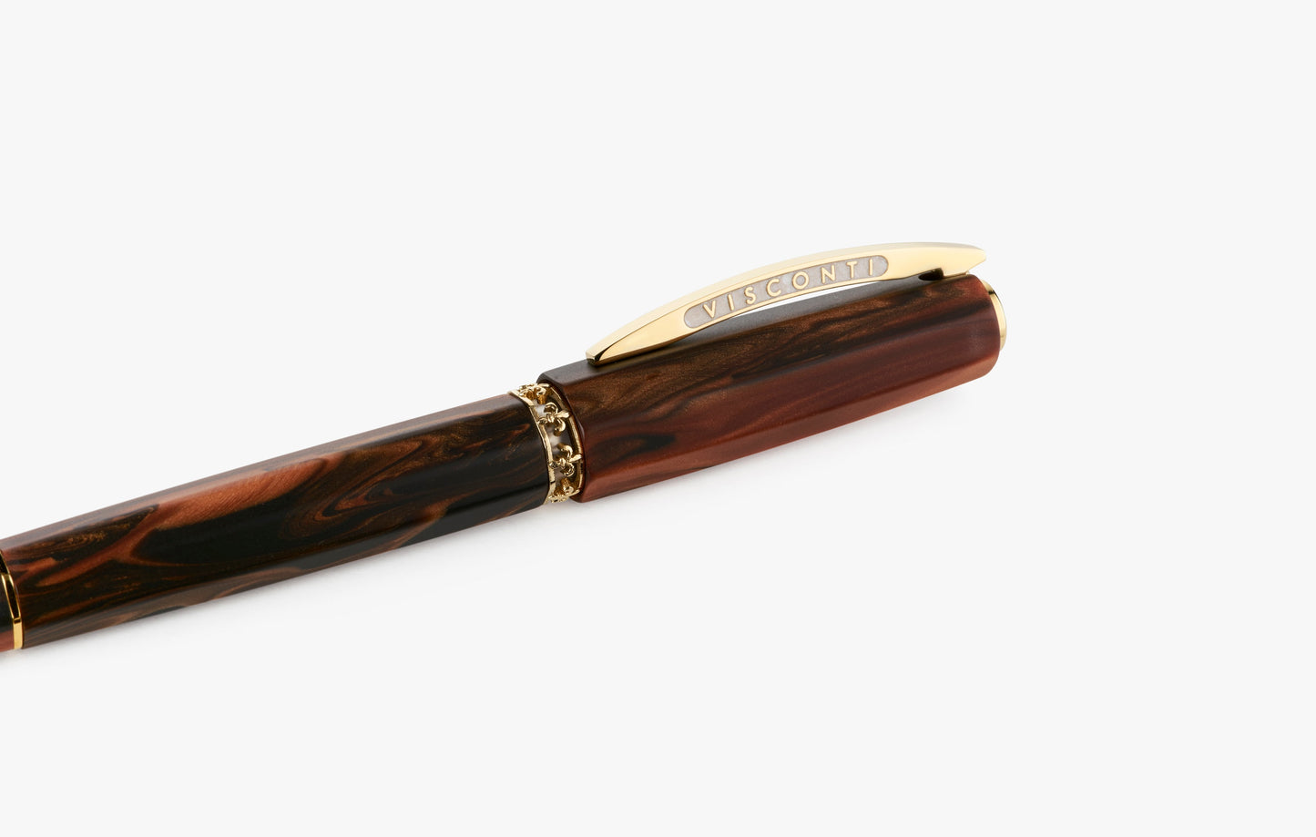 Visconti Medici Briarwood w/Gold Trim - Fountain Pen