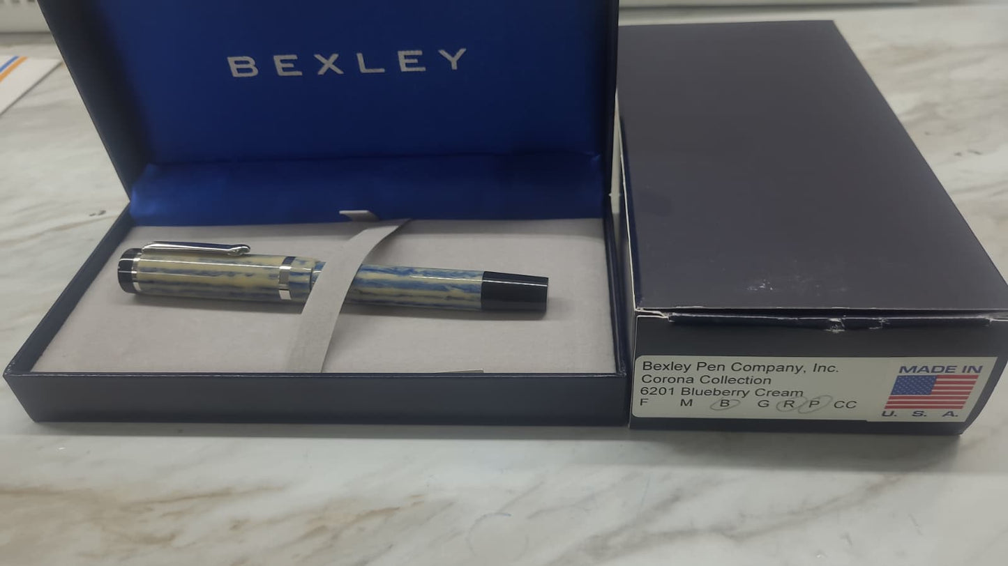 Bexley Corona Collection Blueberry Cream Gold Nib - Fountain Pen