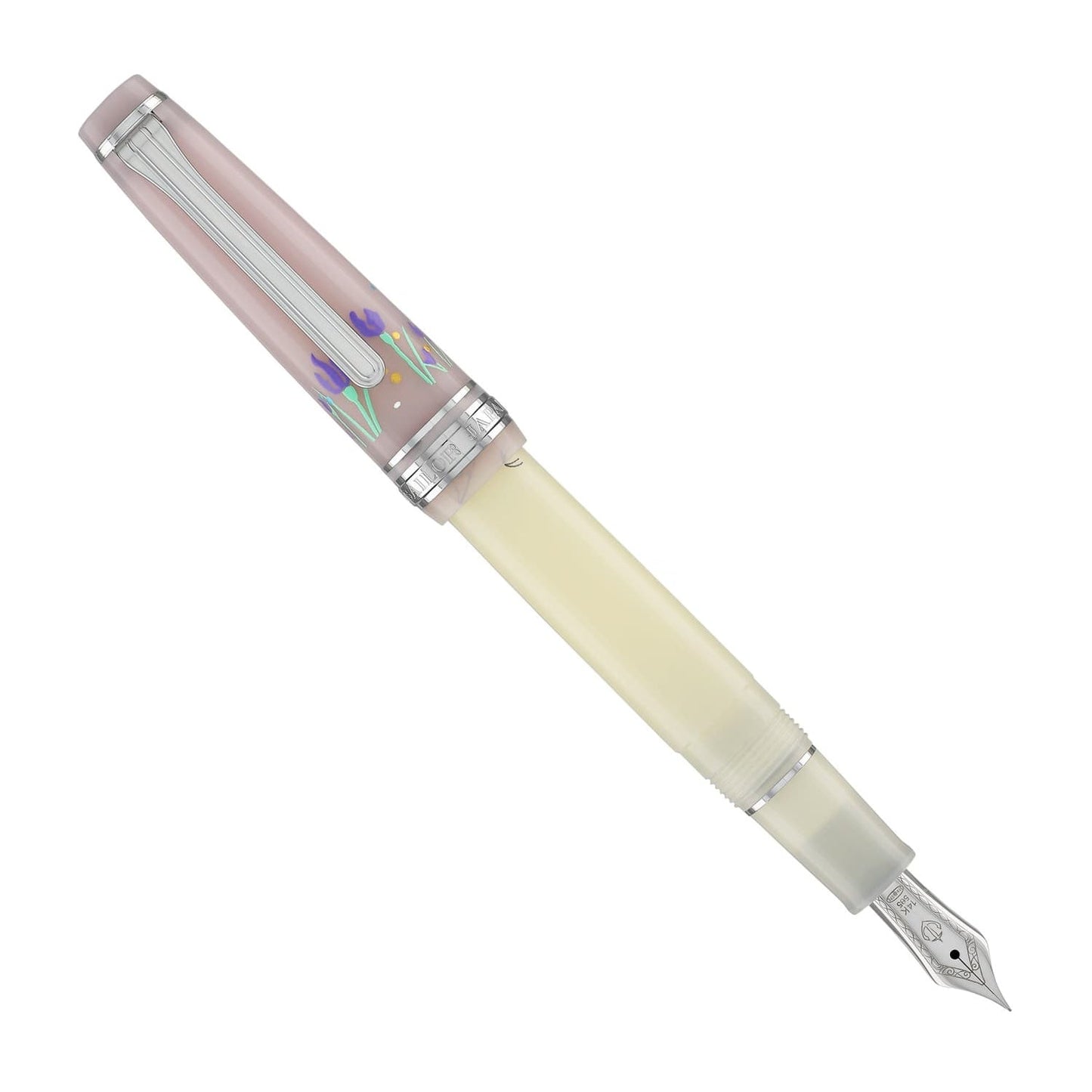 Sailor Pro Gear Slim Princess Raden Shirotae Set (w/Ink Shikiori) Limited Edition - Fountain Pen (14kt Nib)