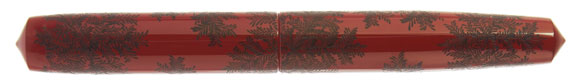 Nakaya Piccolo Writer Shinobu Red Black - nibs.com