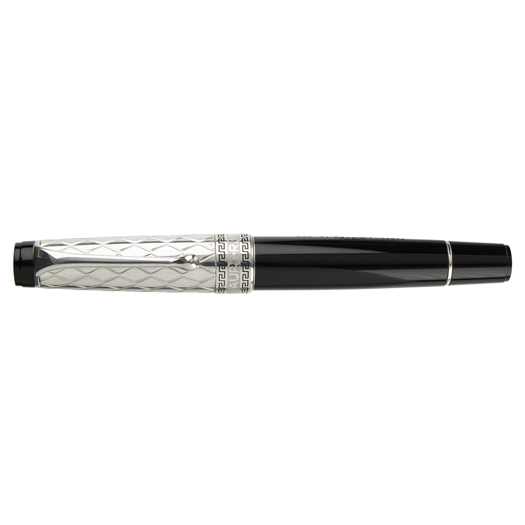 Aurora Riflessi Sterling Silver Cap Black Barrel - nibs.com