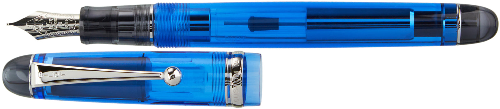 Pilot Custom 74 Blue Demonstrator - nibs.com