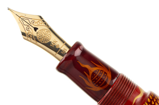 Nakaya Long Writer Ascending Dragon Aka-tamenuri - nibs.com