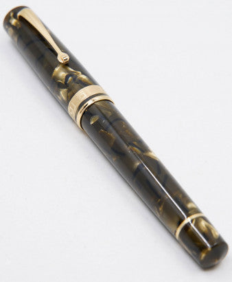ASC Bologna Medio Green Autumn Celluloid Gold - nibs.com