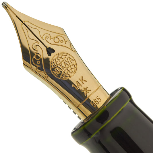 Nakaya Piccolo Writer Midori-tamenuri - nibs.com