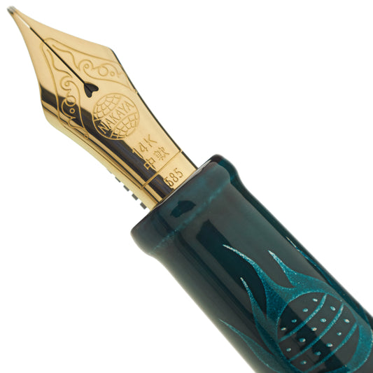 Nakaya Long Writer Ascending Dragon Ao-tamenuri - nibs.com