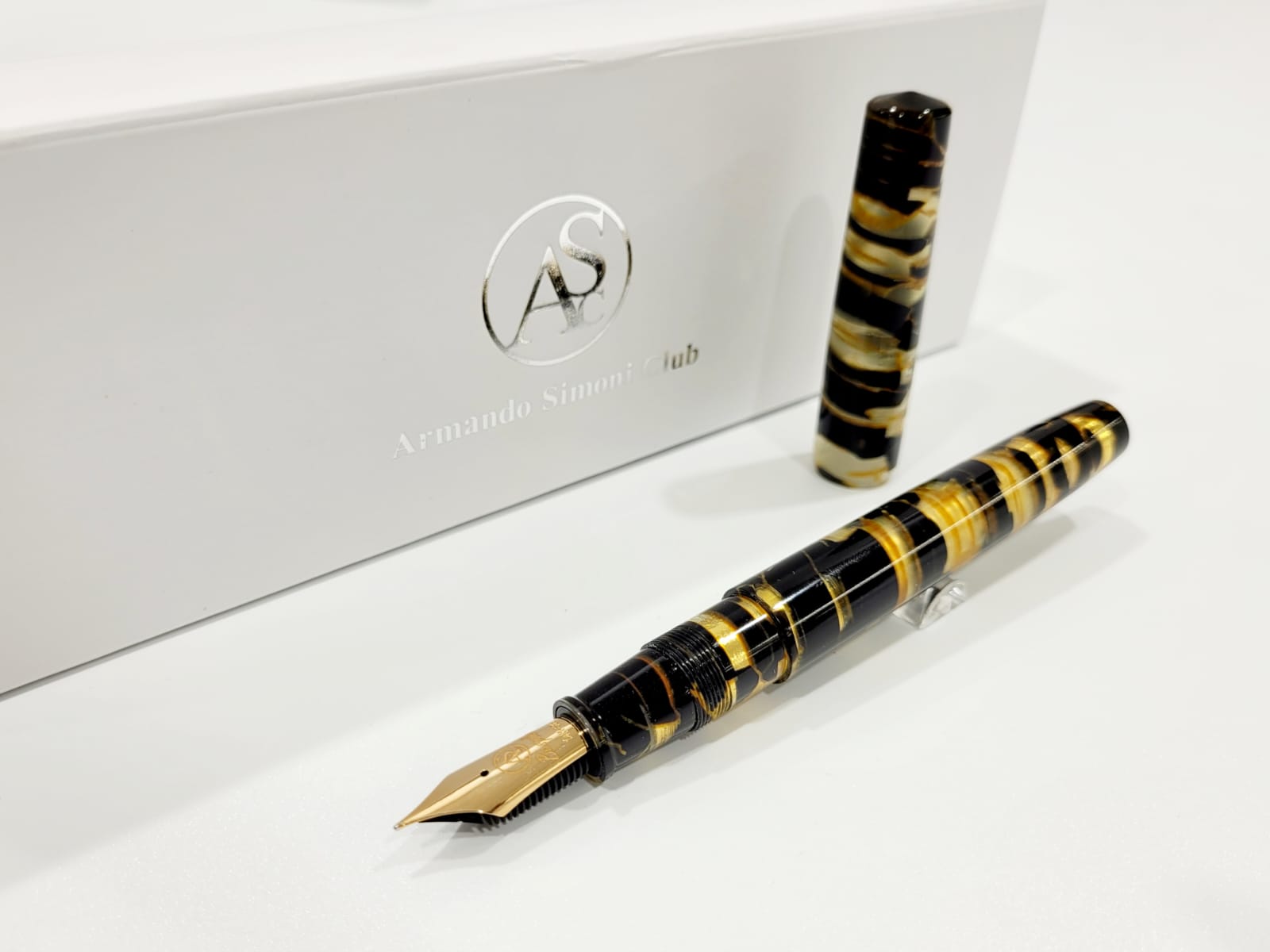 ASC Bologna Extra Minimalist Celluloid Black Lucens Limited Edition - nibs.com