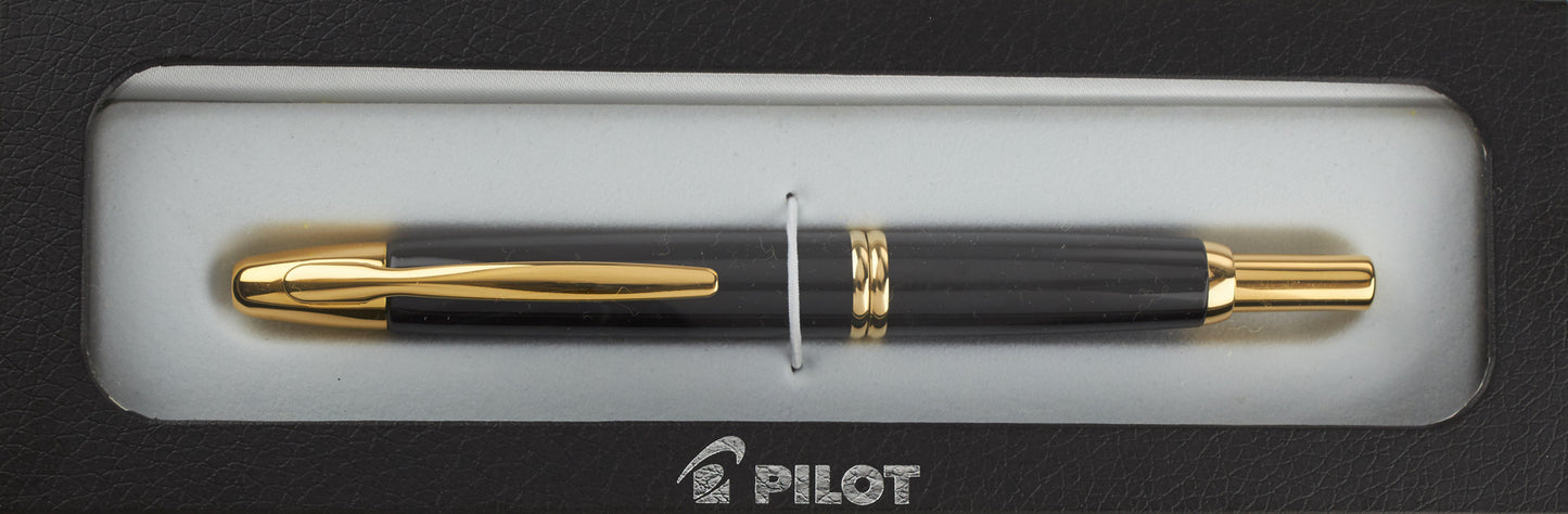 Pilot Vanishing Point Black Gold - nibs.com