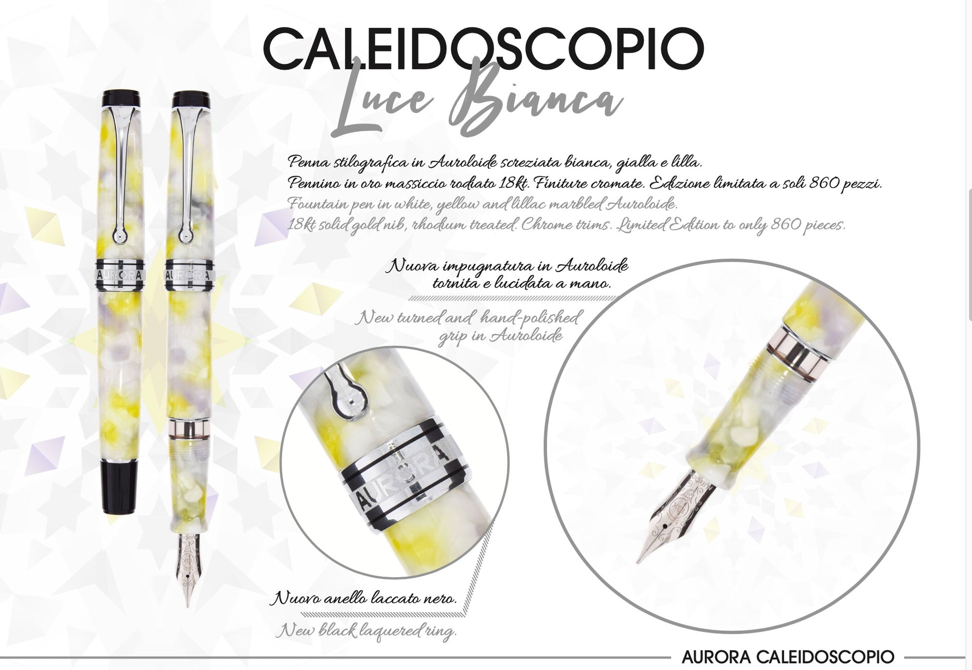 Aurora Optima Caleidoscope Luce Bianca Limited Edition - nibs.com