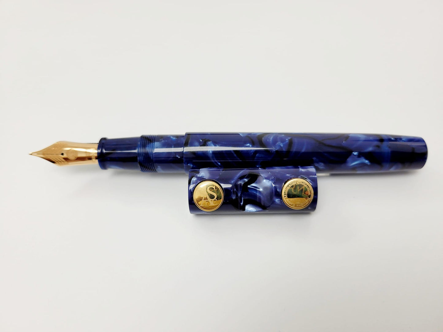 ASC Bologna Extra Minimalist Celluloid Blue La Royale Limited Edition - nibs.com