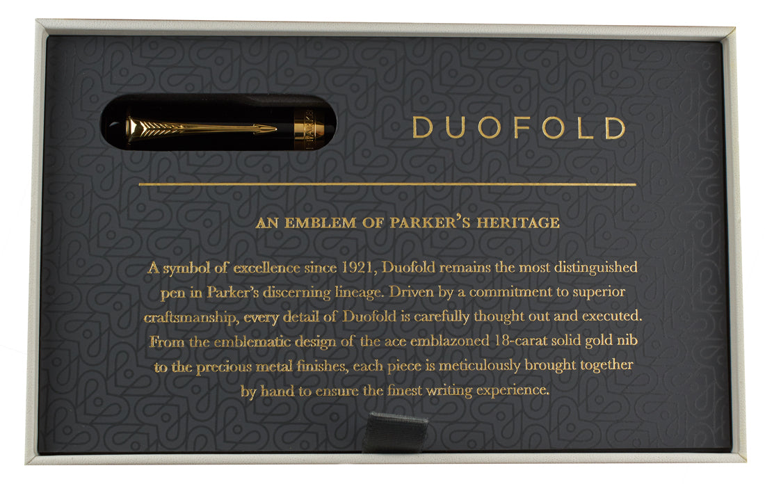 Parker Duofold International Classic Black Gold Trim - nibs.com