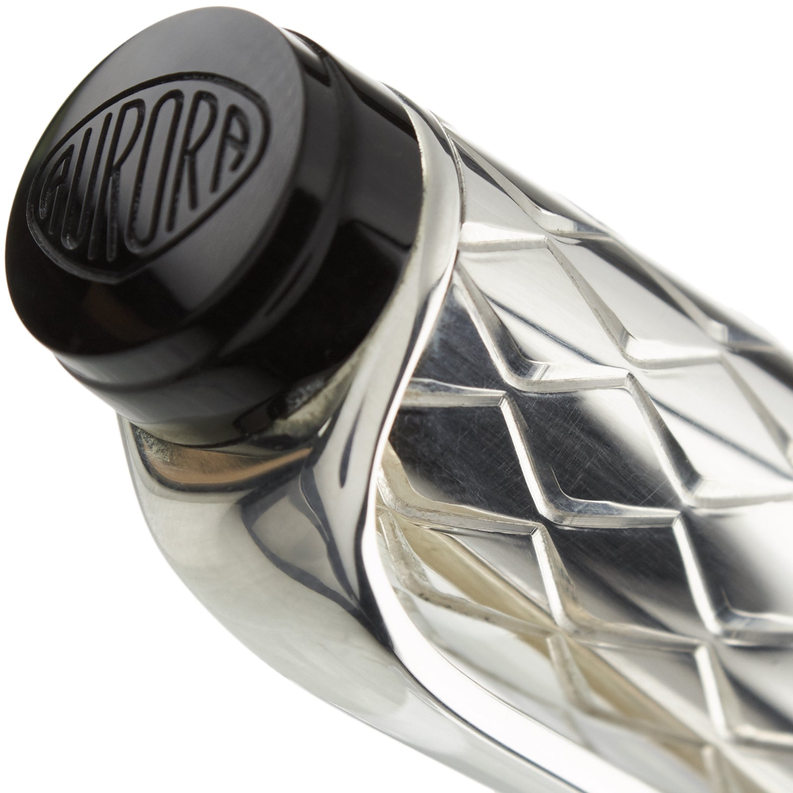 Aurora Riflessi Sterling Silver Cap Black Barrel - nibs.com