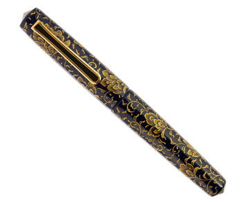Nakaya Piccolo Writer Housoge Black Gold - nibs.com