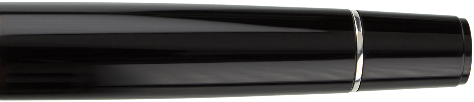Aurora Riflessi Sterling Silver Cap Black Barrel - nibs.com