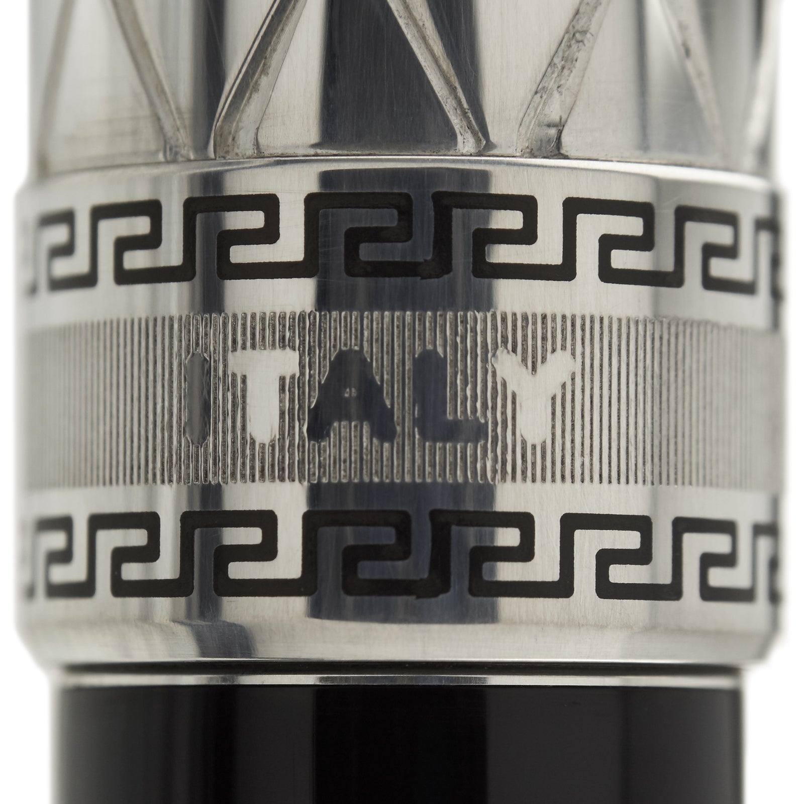 Aurora Riflessi Sterling Silver Cap Black Barrel - nibs.com