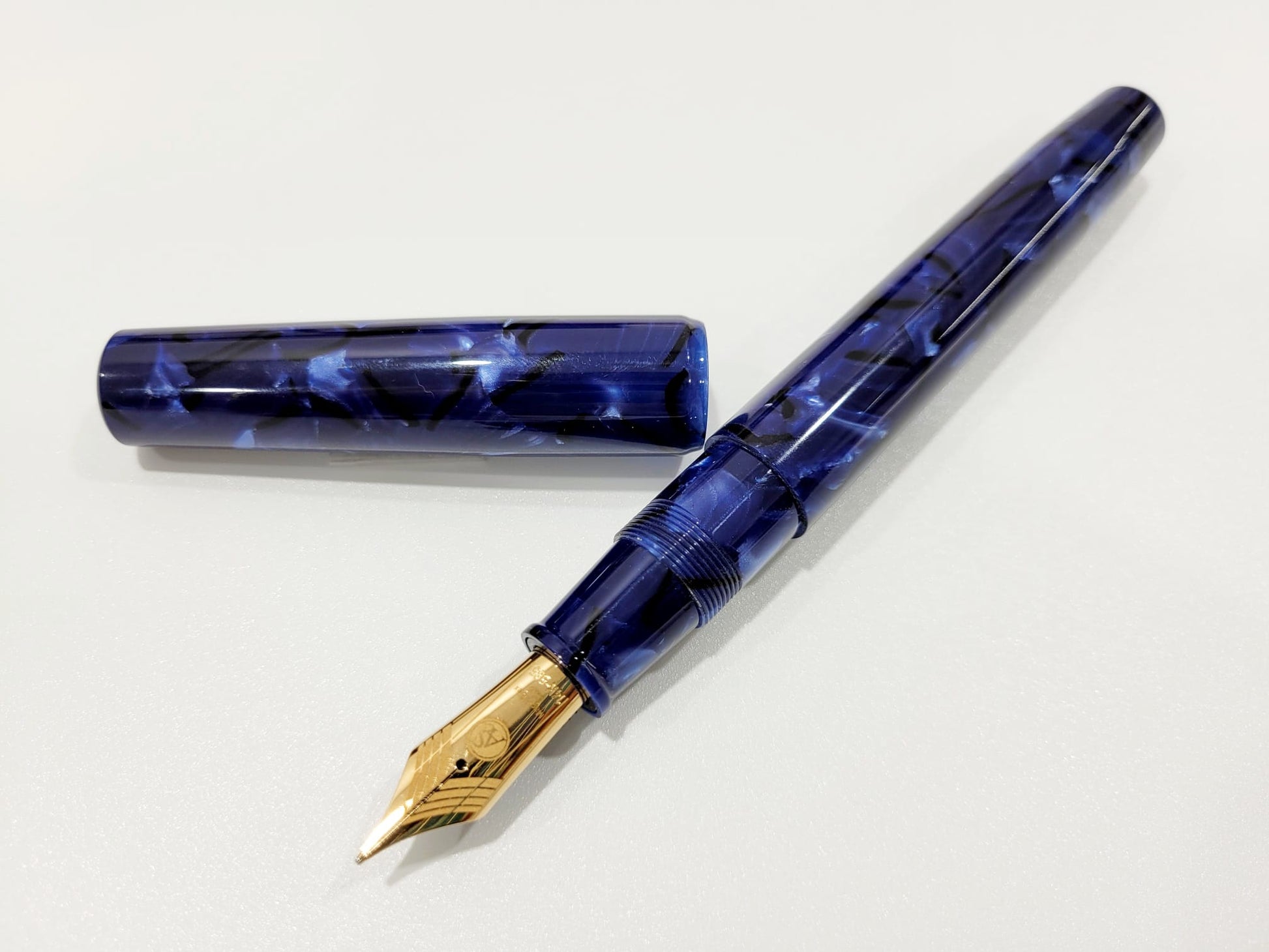 ASC Bologna Extra Minimalist Celluloid Blue La Royale Limited Edition - nibs.com