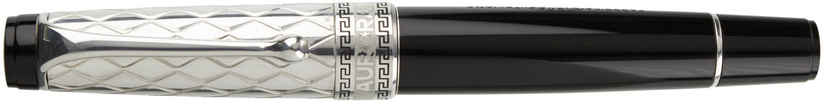 Aurora Riflessi Sterling Silver Cap Black Barrel - nibs.com
