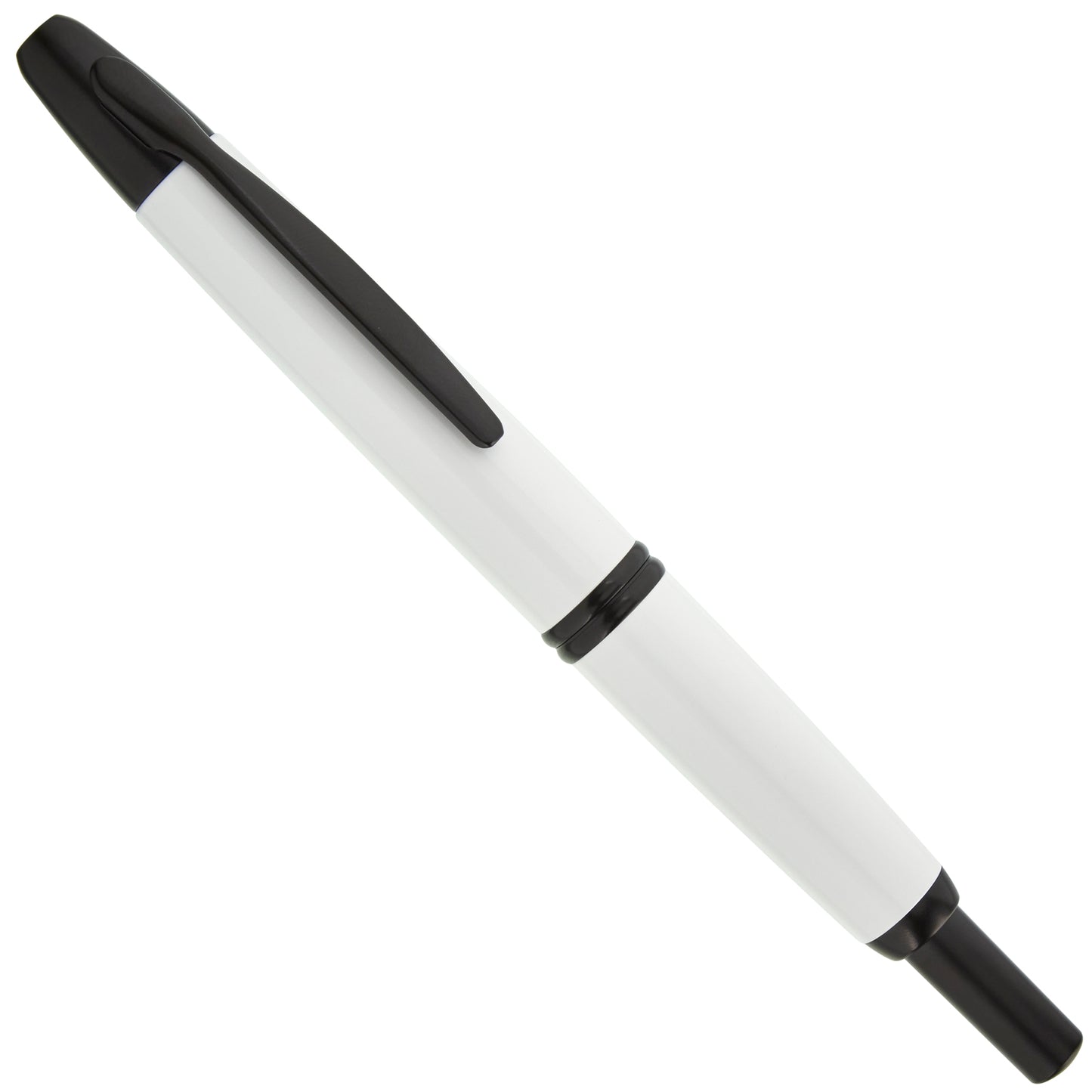 Pilot Vanishing Point White Black Matte - nibs.com