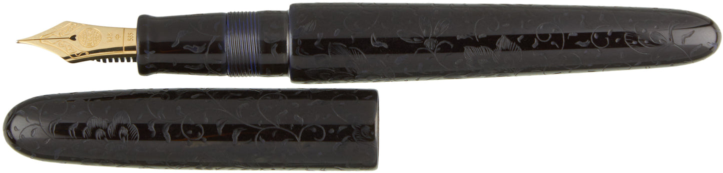 Nakaya Portable Cigar Housoge Kikyo-Tamenuri Charcoal - nibs.com