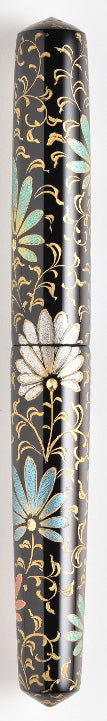 Nakaya Piccolo Cigar Chinkin Palmet Colored Powders Black - nibs.com