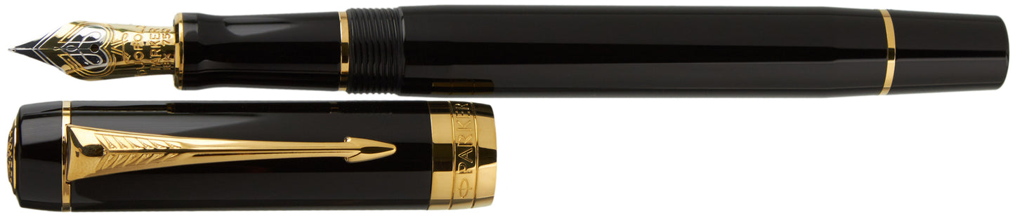 Parker Duofold International Classic Black Gold Trim - nibs.com