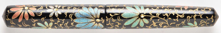 Nakaya Piccolo Cigar Chinkin Palmet Colored Powders Black - nibs.com
