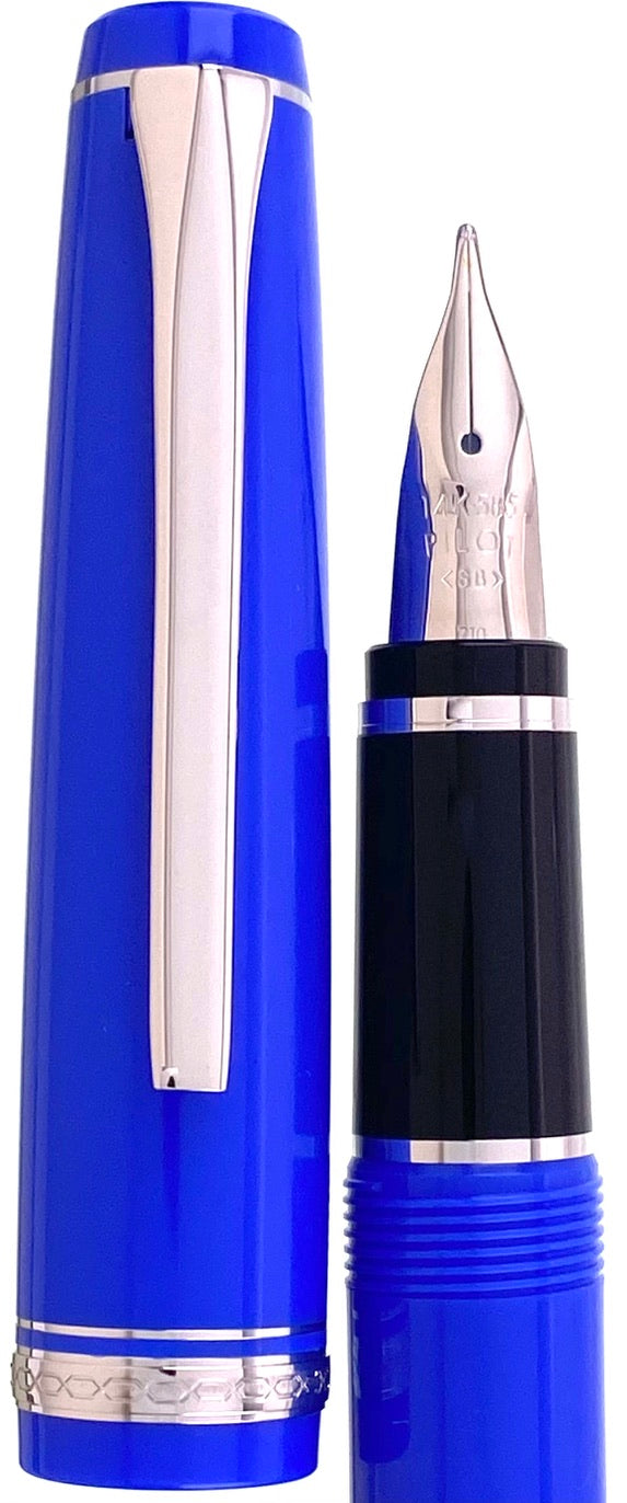 Pilot Falcon Resin Blue Rhodium - nibs.com