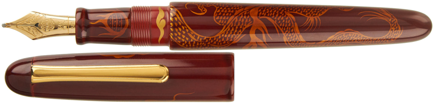 Nakaya Portable Writer Ascending Dragon Aka-tamenuri - nibs.com