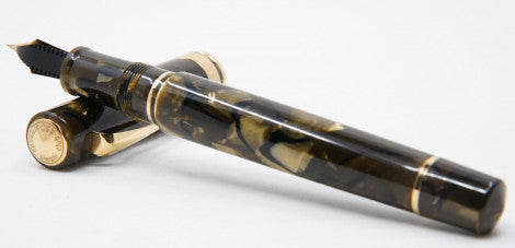 ASC Bologna Medio Green Autumn Celluloid Gold - nibs.com