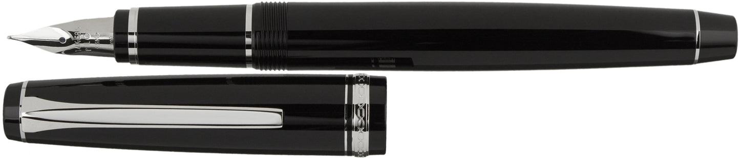 Pilot Falcon Resin Black Rhodium - nibs.com