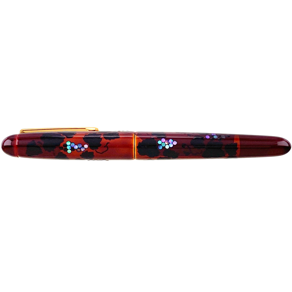 Nakaya Portable Writer Yakou Maki-e Grapes and Wine Glass - nibs.com