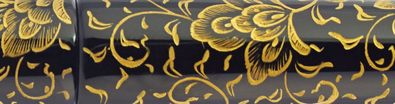 Nakaya Piccolo Writer Housoge Black Gold - nibs.com