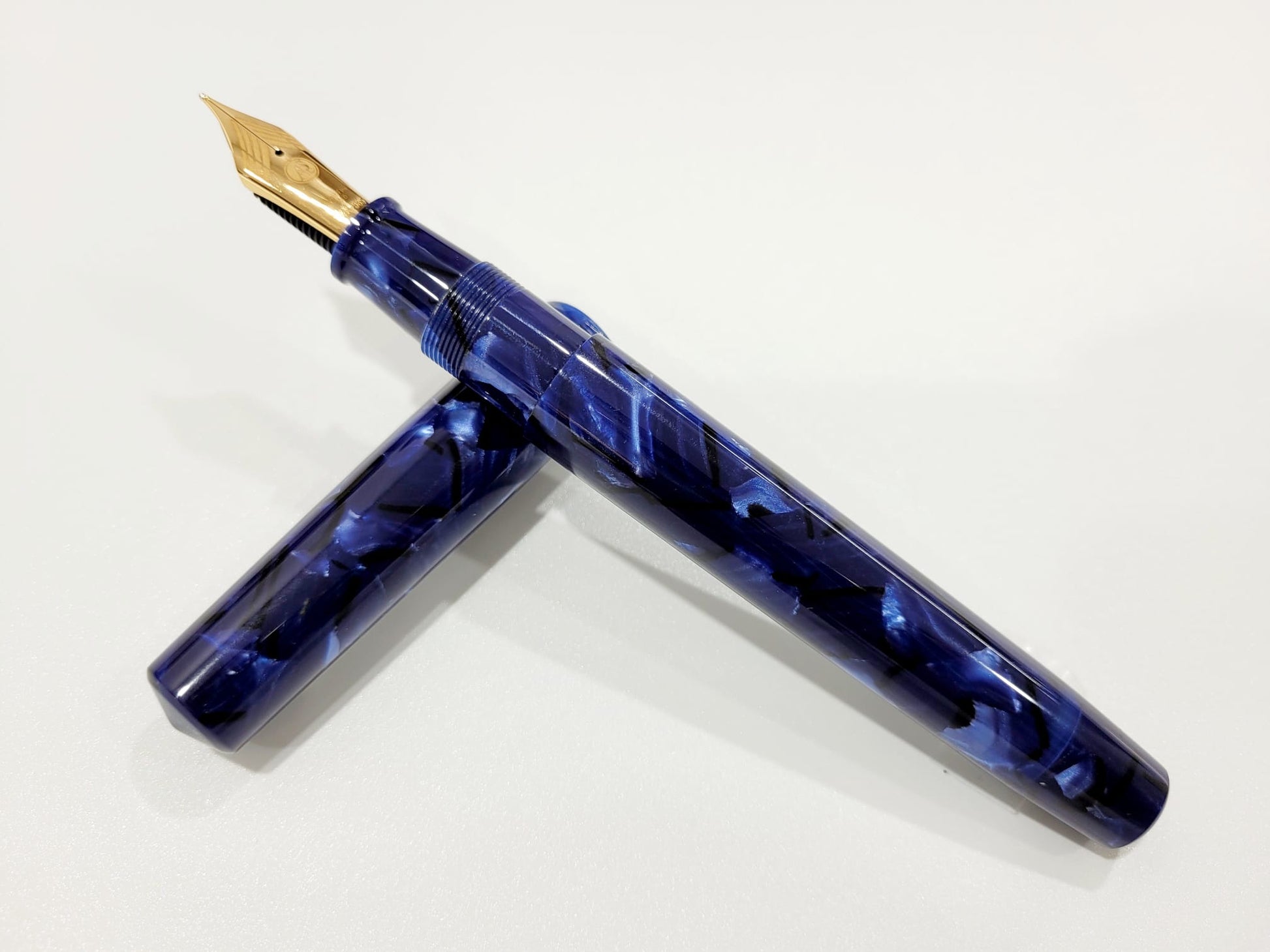 ASC Bologna Extra Minimalist Celluloid Blue La Royale Limited Edition - nibs.com