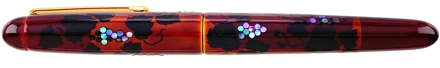 Nakaya Portable Writer Yakou Maki-e Grapes and Wine Glass - nibs.com