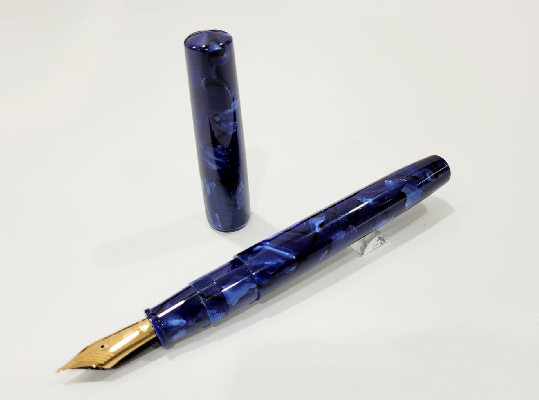 ASC Bologna Extra Minimalist Celluloid Blue La Royale Limited Edition - nibs.com