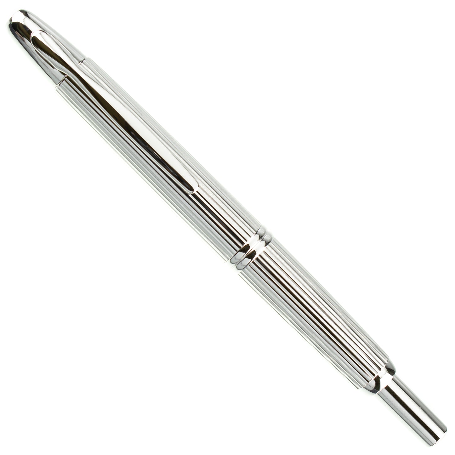 Pilot Vanishing Point Silver Stripes - nibs.com
