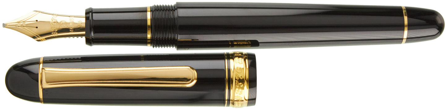 Platinum 3776 Century Black Gold Music Pen - nibs.com