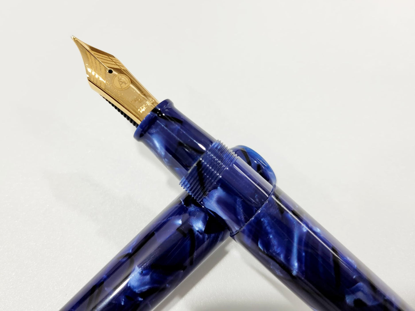ASC Bologna Extra Minimalist Celluloid Blue La Royale Limited Edition - nibs.com
