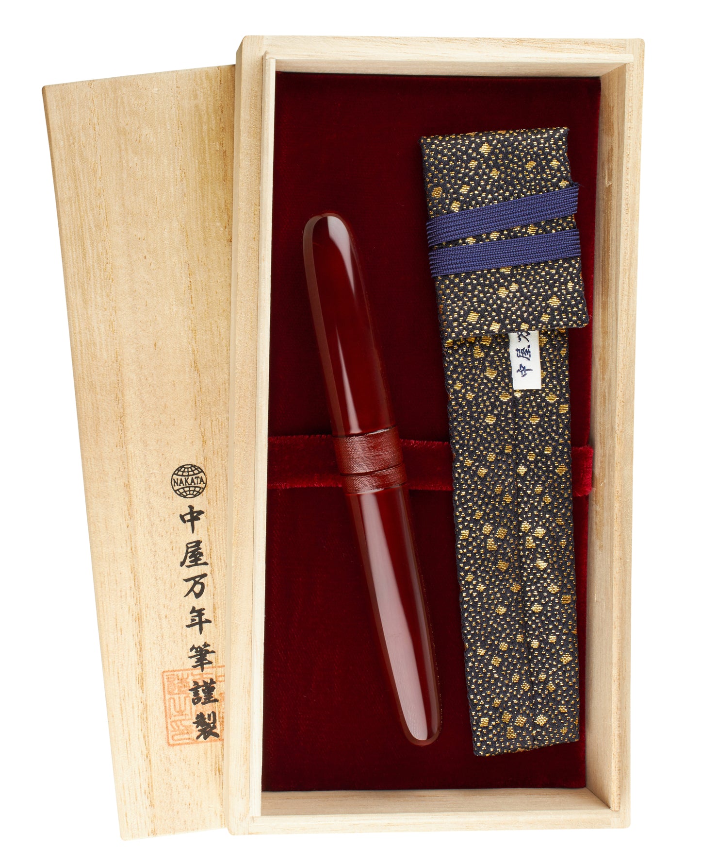 Nakaya 17mm Portable Cigar String Rolled Aka-tamenuri - nibs.com