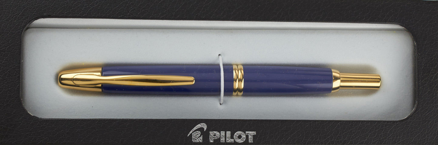 Pilot Vanishing Point Blue Gold - nibs.com