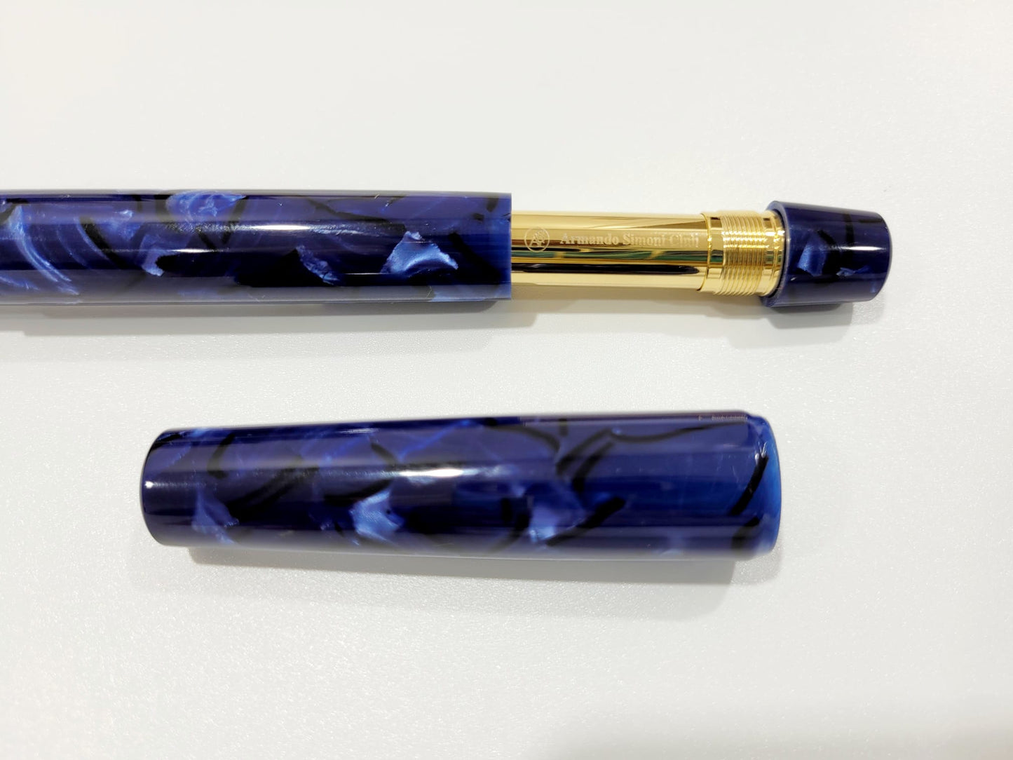 ASC Bologna Extra Minimalist Celluloid Blue La Royale Limited Edition - nibs.com