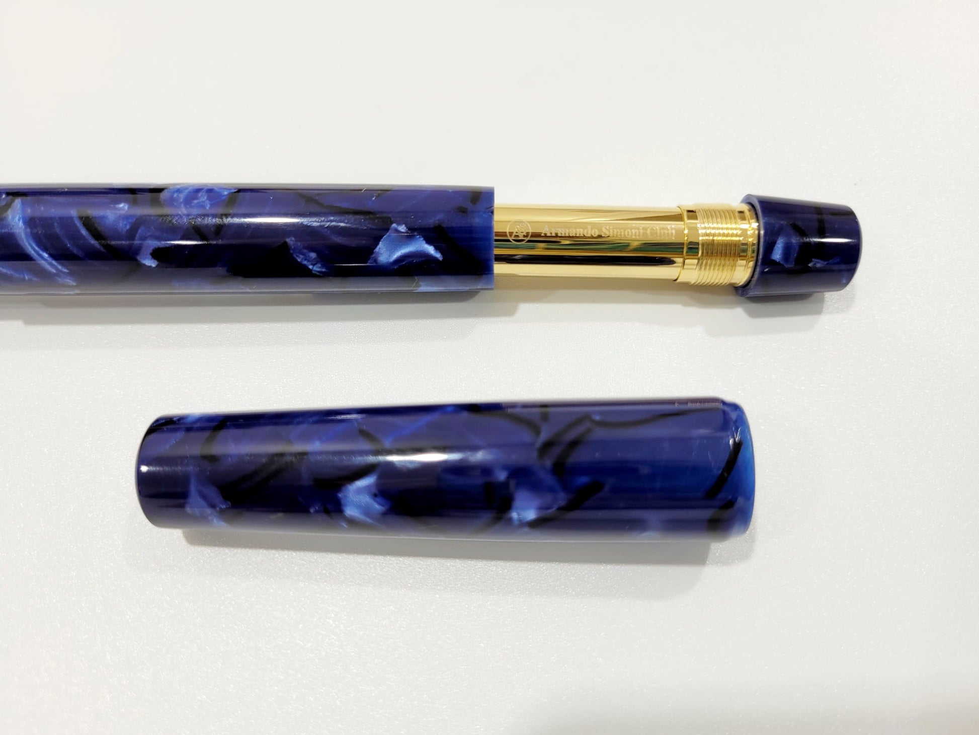 ASC Bologna Extra Minimalist Celluloid Blue La Royale Limited Edition - nibs.com