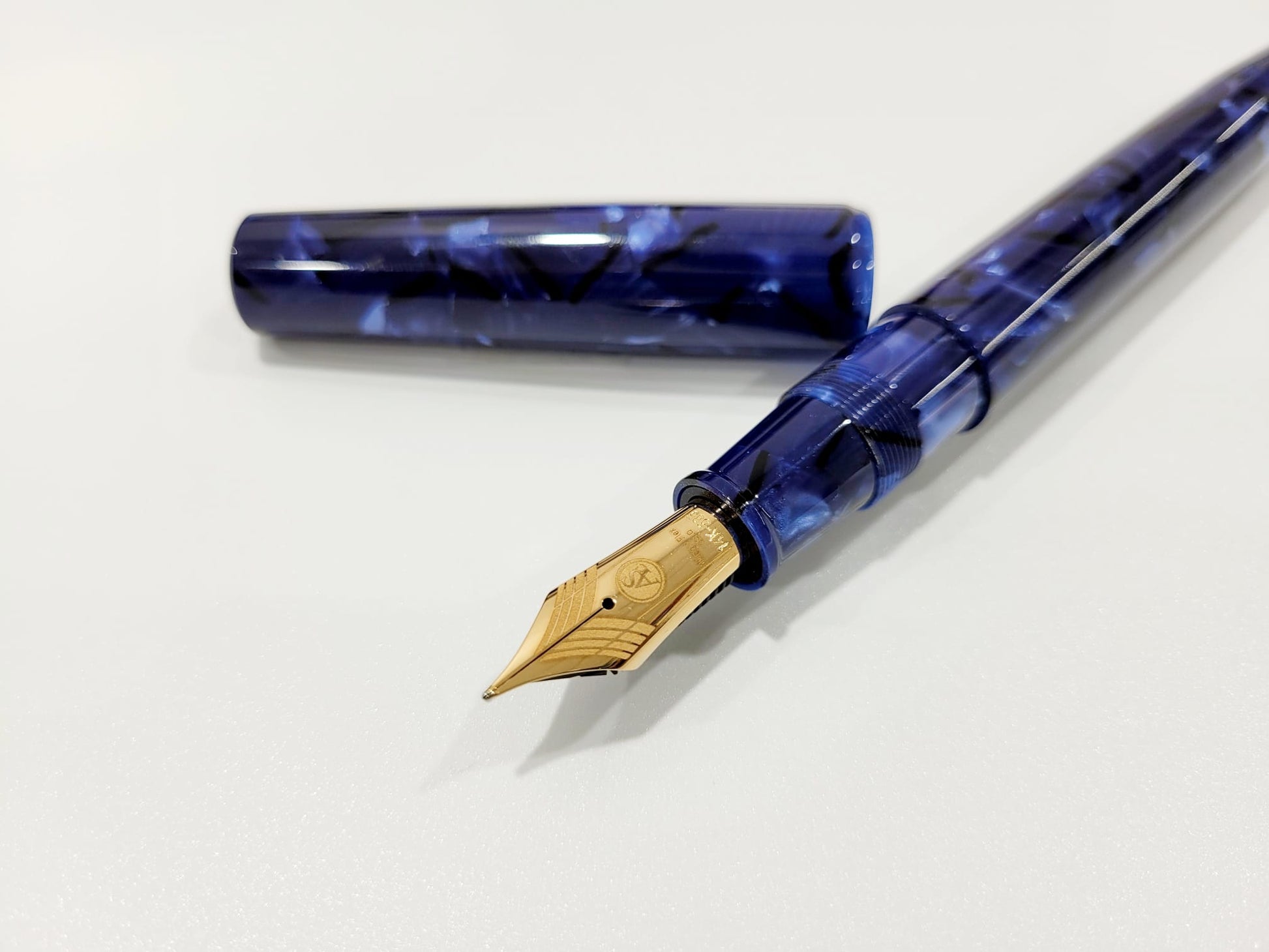 ASC Bologna Extra Minimalist Celluloid Blue La Royale Limited Edition - nibs.com