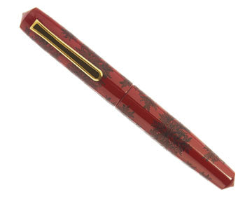Nakaya Piccolo Writer Shinobu Red Black - nibs.com