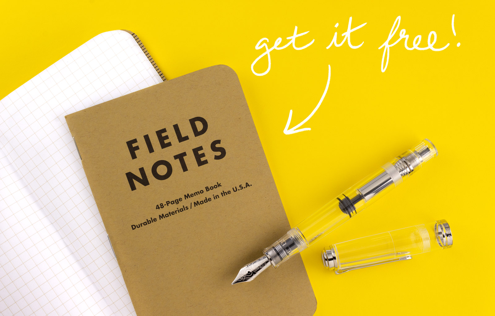 Free Field Notes with any purchase over $140!