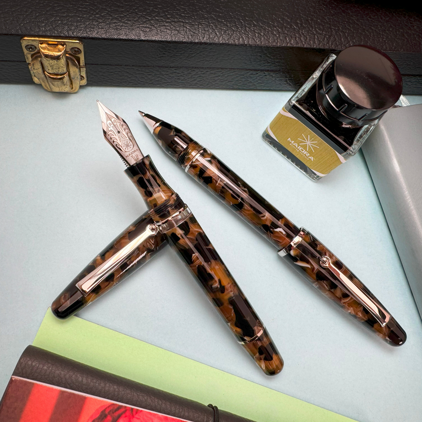 Maiora Ultra Ogiva Ti 22 Gea Mother Earth #8 Titanium Fountain Pen