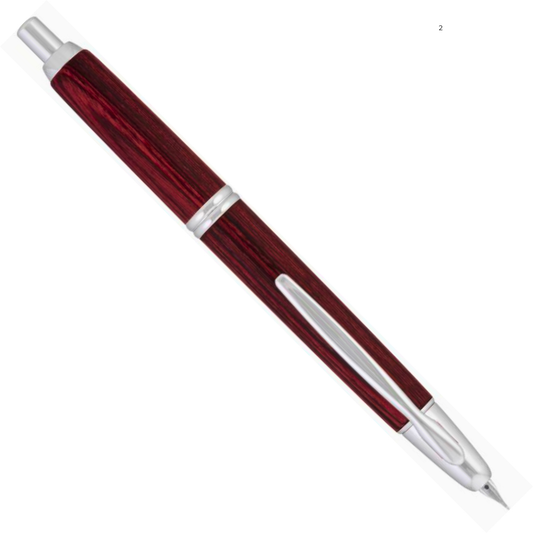 Pilot Vanishing Point Birchwood Red Fountain Pen