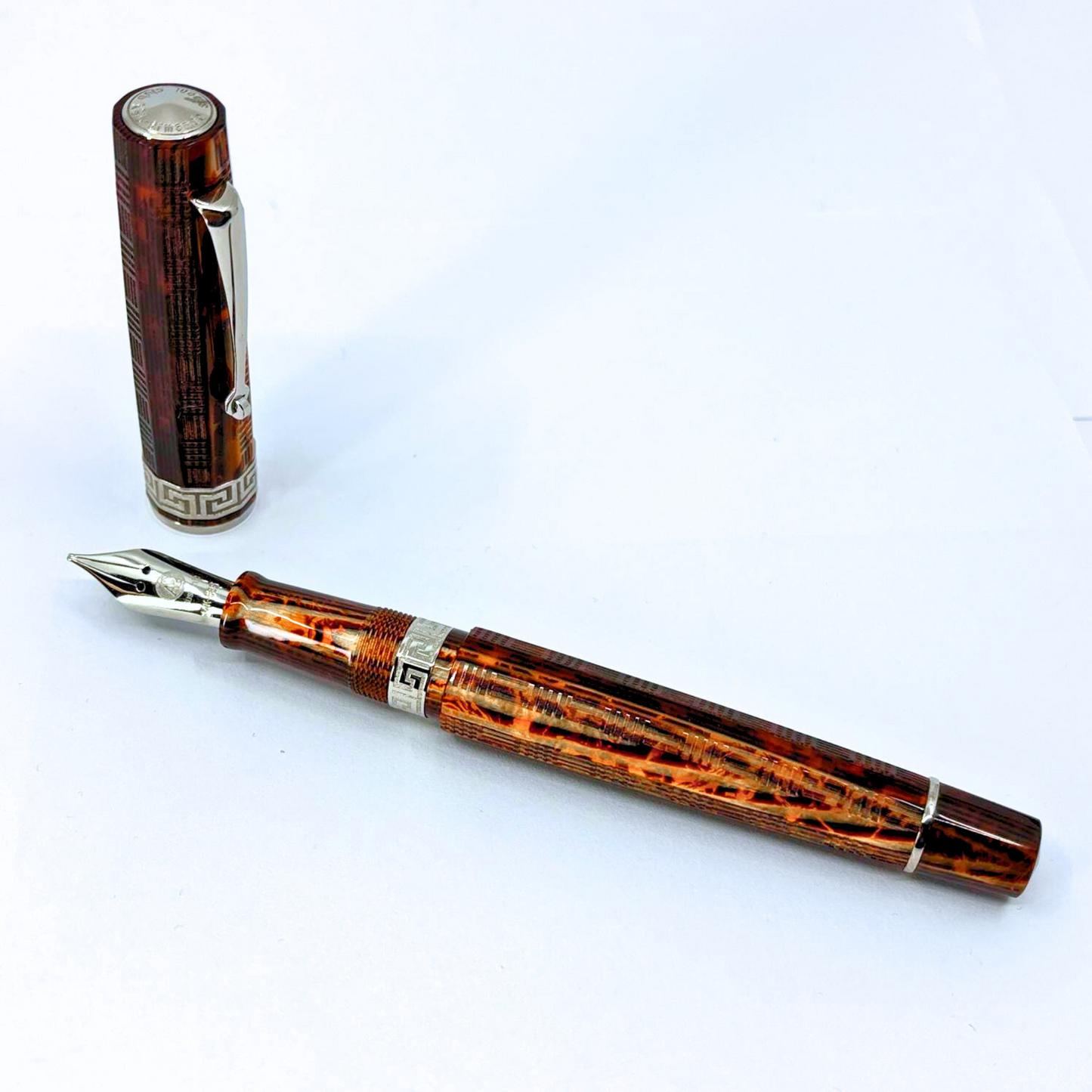 ASC Gladiator Medio Bespoke 2025 Arco Bronze Guilloche Rhodium Trim - Fountain Pen
